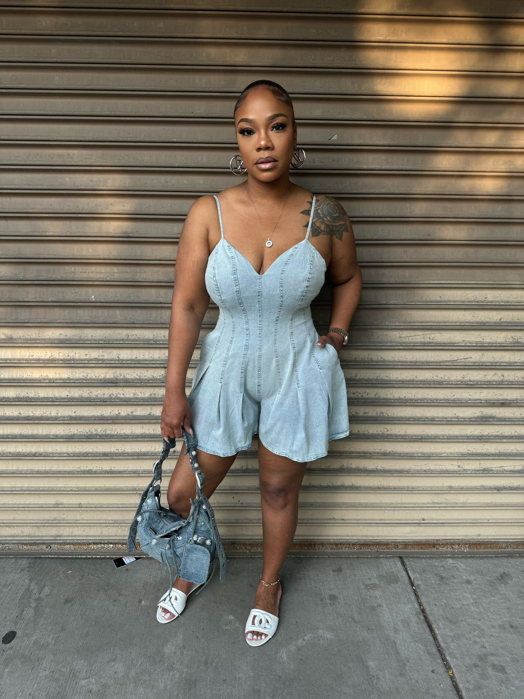 Jamie Denim romper – The Stylish Loft